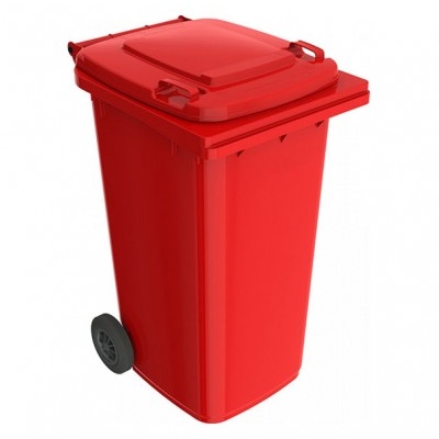 Plastikowy pojemnik na odpady ELKOPLAST 240 l, czerwony ST