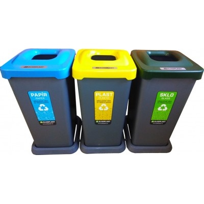 Kosz na odpady TRIO 3 x 70 l