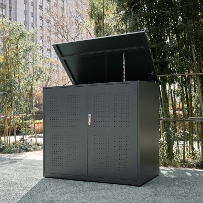 Obudowa metalowa na kosze na śmieci KW 2 x 240 l