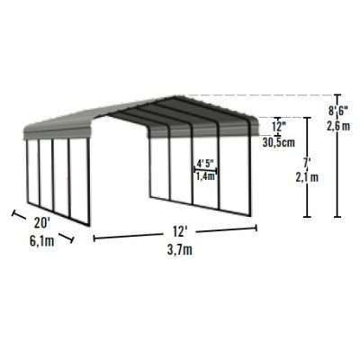 Blaszany garaż / carport ARROW 