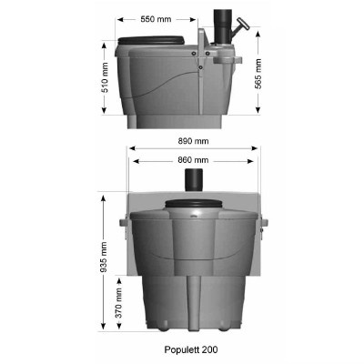 Kompostovací toaleta Populett 200